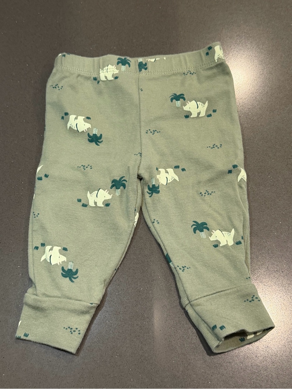 Carter's Olive Green Dino Print Leggings